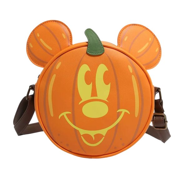 Loungefly Handbags - Loungefly Mickey Mouse Glow-In-The-Dark Pumpkin Crossbody Bag - NWT